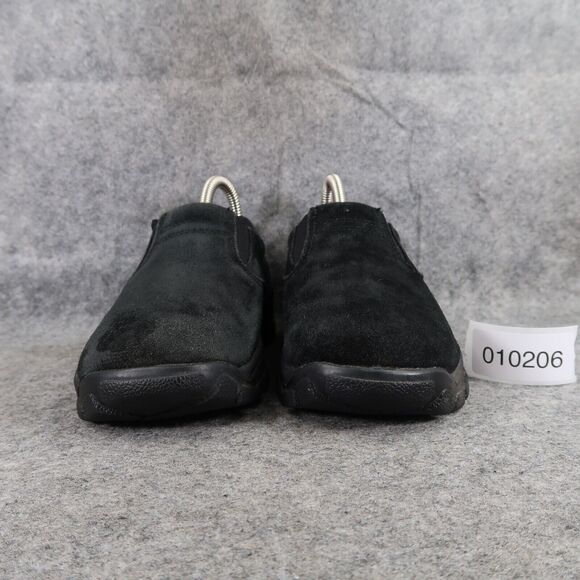 Lands End Shoes Womens 5 Slip On Moc Clog Black Leather Comfort Casual Active - Picture 3 of 12